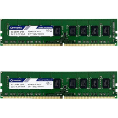 Timetec Hynix IC 16GB (2x8GB) DDR4 2400MHz PC4-19200 bez buferizācijas ECC 1.2V CL17 2Rx8 Dual Rank 288 Pin UDIMM servera operatīvās atmiņas moduļa atjaunināšana (16GB (2x8GB))