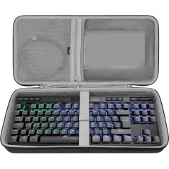 GEEKRIA Tenkeyless TKL klaviatūros dėklas, kietas kelioninis krepšys 80 % 87 klavišų kompiuteriui, mechaninė žaidimų klaviatūra, klaviatūra ir pelė, suderinama su CORSAIR K70 RGB TKL, CORSAIR K63, KSB2-13