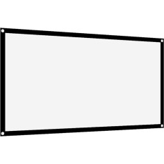 Projektora ekrāns, Projektora ekrāns 70 collas, Projektora ekrāns 50 16:9, biezs, pārnēsājams, nemaisāms, mīksts balts poliestera projektora aizkars, 40 collas (72 collas)