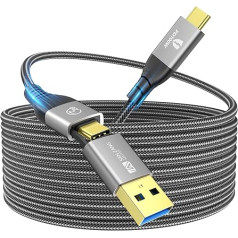 100 Вт кабель USB C к USB C, 20 Гбит/с USB 3.2 Gen2X2 кабель для передачи данных, USB C кабель 2-в-1, поддержка 4K @ 60 Гц видео, Type C кабель, USB Type C зарядный кабель д