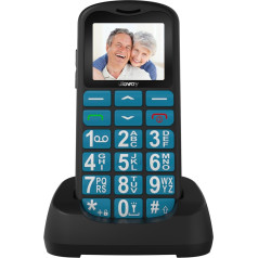 uleway Seniorenhandy mit großen Tasten und ohne Vertrag, GSM Rentner Senioren Handy mit 1.7 Zoll LCD, SOS Notruftaste, Großtastenhandy mit Ladestation, Taschenlampe (Blau)