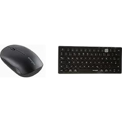 Kensington K74000WW Compact Multi-Device Dual Wireless Keyboard Bluetooth Enabled K75502DE и Kensington Pro Fit Bluetooth Mobile Mouse (3.0 или 5.0), Ambidextrous