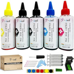 F-INK 5 x 100 ml tintes kasetnes un uzpildes komplekts PG-560 CL-561 PG-540 CL-541 PG-560XL CL-561XL PG-540XL CL-541XL