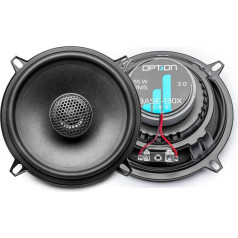 Option BASE-130X - 2-kanālu 13 cm koaksiālo skaļruņu sistēma - 3 Ohm, 86 dB, 55 W RMS - 1 auto skaļruņu pāris