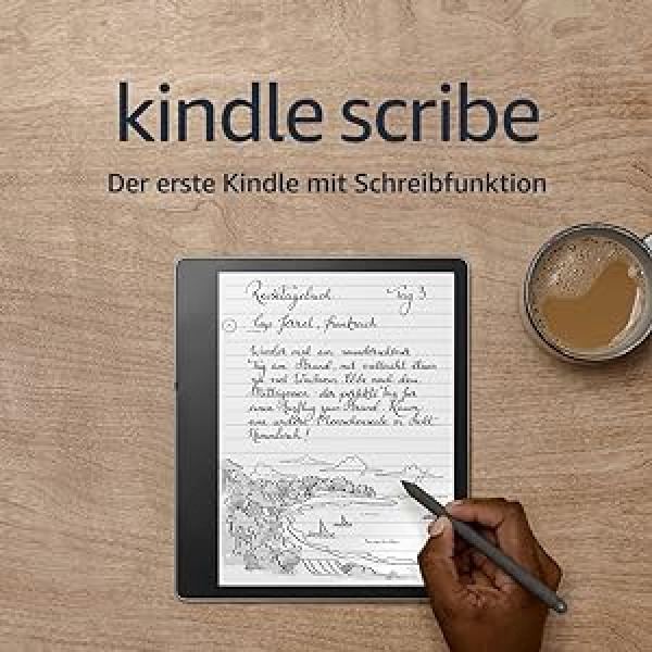 Zertifizēts un vispārpieņemts Kindle Scribe, pirmais Kindle ar lasīšanas funkciju, ar 10,2 Zoll-Paperwhite-Display mit 300 ppi, ar Premium-Eingabestift | 32 GB