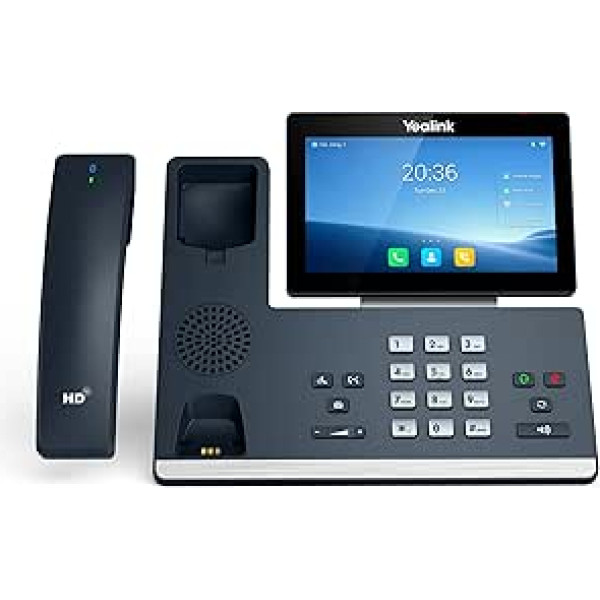 Yealink SIP-T58W PRO - VoIP tālrunis - ar Bluetooth saskarni un tālruņa numura displeju, melns