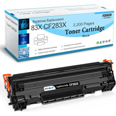 ASEKER 83X CF283X 83A CF283A tonera kasetne 2200 lappušu priekš HP Laserjet Pro M201 M201dw M201n MFP M127 M127fn M127fw M125a M125nw M225 M225dn M2225dw M225dw M225dw printeris (CF283X)