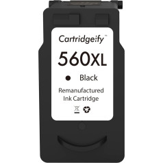 Cartridgeify 560XL printeru kasetnes, kas saderīgas ar Canon PG-560 XL kasetnēm (1 x melna), priekš PIXMA TS5350 TS7450 TS7451 TS5351 TS5352 TS5353 TS5353