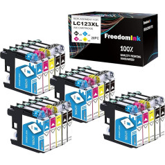 FreedomInk LC123 suderinama su Brother LC 123 LC-123 XL daugiapakuočių spausdintuvų kasetėmis, skirtomis Brother DCP-J132W J152W J172W J552DW J752DW J4110DW MFC-J245 J470DW J650DW J870DW J4410DW J4610DW J655 200DW