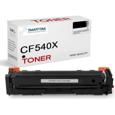 SMARTOMI CF540X 203X Suderinami HP CF540A 203A CF540X 203X spausdintuvai, skirti HP Color Laserjet Pro MFP M254 M254dw M254nw M280 M280nw M281 M281fdn M281fdw 1PK (su lustu)