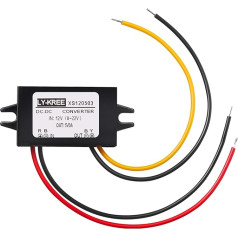 Līdzstrāvas pārveidotājs no 12V līdz 5V 3A 15W DC Step-Down pārveidotāja modulis, līdzstrāvas līdzstrāvas reducētā sprieguma regulators, automašīnas strāvas transformatora izejas barošanas avots (kabeļa interfeiss)