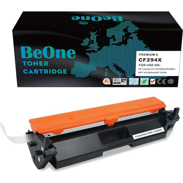 BeOne 1X 94X CF294X 94A CF294A saderīgs tonera kārtridžs printerim Laserjet Pro M118 M118dw M148dw M148fdw M149 (1 melns)