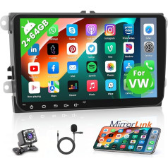 2+64G Android 13 Auto radio VW Golf 5 Golf 6 Polo Polo Skoda Passat Radio 9 collu skārienjūtīgais displejs Auto Stereo ar GPS navigāciju WiFi BT BT FM SWC Canbus