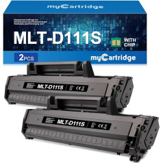 MYCARTRIDGE MLT-D111S saderīgs ar Samsung MLT D111S toneris MLT-D111L priekš Samsung Xpress M2070W M2026W M2070FW M2022W M2070 M2022 M2022 M2026 M2020W M2020 (2 Black)