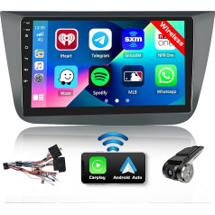 Hikity [2+64GB] 9 collu skārienjūtīgais ekrāns Android auto radio ar Dash Cam navigācijas bezvadu CarPlay un Android Car priekš Seat Altea 2004 2005 2006 2006 2007 2008 2009 2009 2010 2011 2012 2012 2013 2014 2015