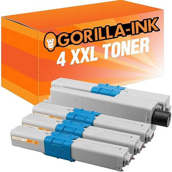 Gorilla-Ink 4 Toneris XXL Saderīgs ar Oki C-332 C332 C 332 C332-DN MC-363-DN MC-363-N MC-363-DNW C-332-DNw MC 363 N MC363 DNW C332 DNw