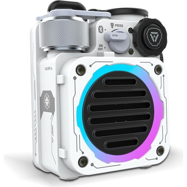 Muzen Cyber Cube Bluetooth skaļrunis, Bluetooth 5.0 bezvadu ūdensnecaurlaidīgs pārnēsājams skaļrunis ar Fidget Spinner, kristāldzidra skaņa ar RGB LED gaismu, izmantošanai iekštelpās un ārpus telpām