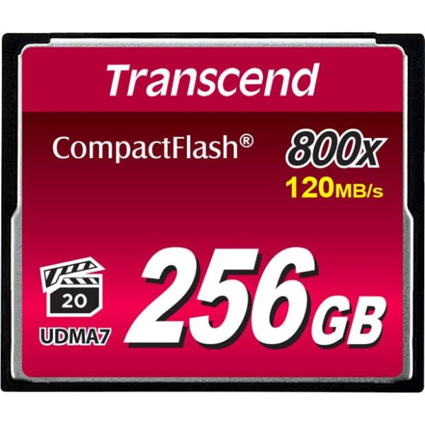 Transcend 256GB CompactFlash 800 atmintinė TS256GCF800