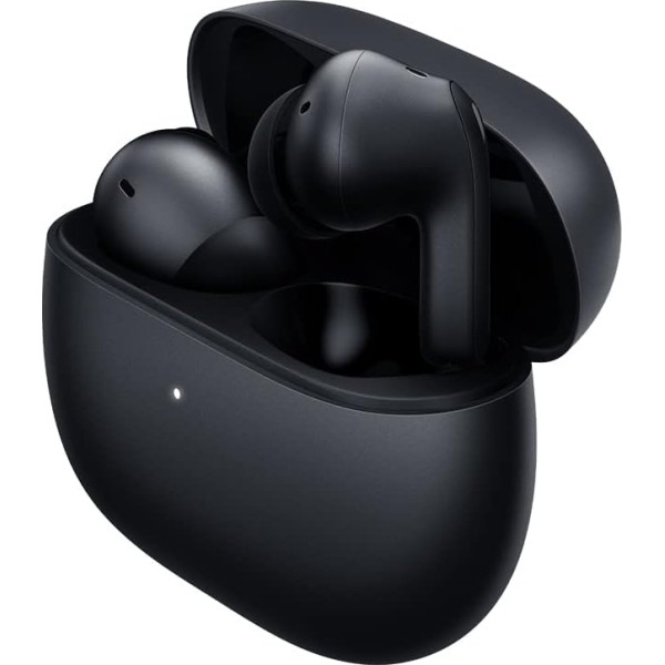 Xiaomi Redmi Buds 4 Pro Bluetooth austiņas, bezvadu austiņas ar aktīvu trokšņu slāpēšanu līdz 43 dB, bezvadu austiņas ausīs, Hi-Fi skaņas kvalitāte, 36 stundu akumulatora darbības laiks, IP54, melnas krāsas