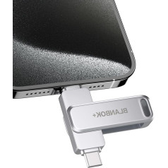 BLANBOK+ MFi zertifizierter USB C zibatmiņas karte 128GB priekš Phone/Pad/Android Handy/Laptop/PC