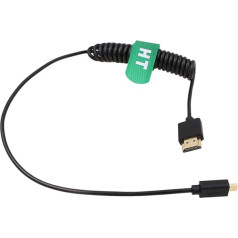 HangTon 4K 60Hz 8K Micro HDMI HDMI 2.1 Coiled Cable for Sony A6400 A7R A7s Canon R5 R6 R7 GH4 S5 Z50 Camera ATOMOS Ninja V Portkeys Monitor Type A D