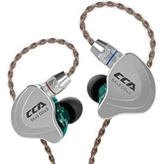 CCA C10 Hybrid Driver In Ear austiņas, HiFi Stereo austiņas, jaudīgi basi, sporta austiņas ar ergonomisku un ērtu dizainu spēlēm, mūzikai, šoviem, skatuvei