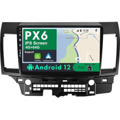 JOYX Android 10 autoradio ar IPS 2.5D Fits Mitsubishi Lancer (2010-2016) - Bez kameras - [4G + 64G] - 10.1 collu 2 DIN - Atbalsta DAB stūres vadības ierīci 4G WiFi BT4.0 Carplay Mirrorlink