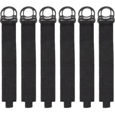 6 Pack Heavy Duty Storage Straps Black Velcro Regulējamas neilona kabeļu saites organizatora stiprinājums pagarinātāju auklām šļūtenes kabeļu virves 38x260mm