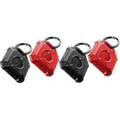 ONEONTA Pack of 4 Airtag Pendant - Airtag atslēgu gredzens - Airtag Case Waterproof - Air Tag Apple Pendant - Airtag Holder Dog, Robust TPU, Pack of 2 Black + 2 Pack Red