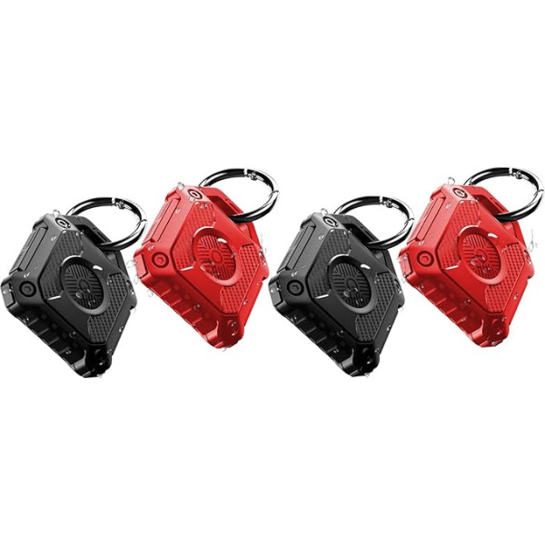 ONEONTA Pack of 4 Airtag Pendant - Airtag atslēgu gredzens - Airtag Case Waterproof - Air Tag Apple Pendant - Airtag Holder Dog, Robust TPU, Pack of 2 Black + 2 Pack Red