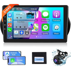 【8 Kern 2+64G】 Hodozzy Carplay Autoradio für Citroen Nemo/Peugeot Bipper/FIAT Fiorino Qubo, 10 Zoll Touchscreen Android Autoradio mit Android Auto/WiFi/GPS/RDS/FM/Bluetooth/USB+Rückfahrkamera