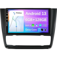 JOYX - 6G + 128G - Android 12 IPS auto radio piemērots BMW 1. sērijas E81 E82 E87 E88 (2004-2012) - Bezvadu CarPlay/Android Car/DSP - Kamera un mikrofons - 9 collu 2 DIN - DAB stūres vadības ierīce Fast Boot