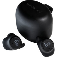 Boompods Soundwave True Wireless Bluetooth austiņas, TWS In-Ear sporta austiņas ar mikrofonu, IPX6 aizsardzība, līdz 30 stundām atskaņošanas laika, melnas krāsas