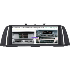 Android auto radio ar ekrānu BMW 5. sērijas F10/F11 520i 525i 528i 2011-2017 10,25 collu 1920X720P skārienjūtīgais ekrāns GPS CarAutoPlay auto navigators multivides radio Bluetooth zvani (oriģinālā CIC sistēma)