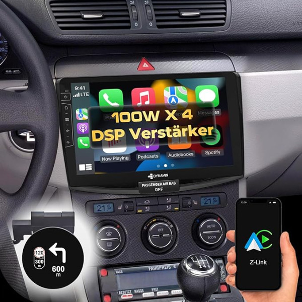 DYNAVIN Android auto radio ar satelītnavigācijas sistēmu VW Passat B6 CC, 10,1 collu oriģinālais radio ar bezvadu Carplay un Android Car, Head-up displejs, ietver DAB+: D9-B6B Premium Flex