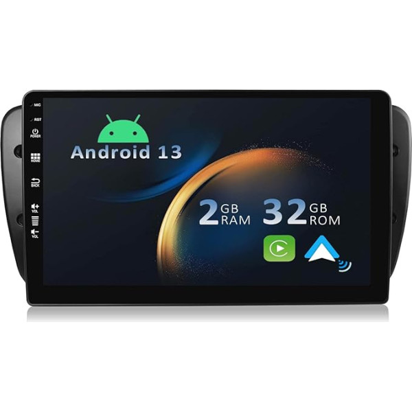 YUNTX Android 13 Auto radio Seat Ibiza 6J (2009-2014)-[Integrēts CarPlay/Android Car/GPS]-9 collu IPS 2.5D skārienjūtīgais ekrāns Bezmaksas kamera DAB/Radio stūres vadība/MirrorLink/Bluetooth 5.0/WiFi/USB/4G