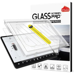 FDHYFGDY 1 komplekts Screen Protector for Tesla Model 3 Highland 2024 Screen Protector 15,4 collu skārienekrāna + 8 collu skārienekrāna aizmugurējais uzstādīšanas komplekts iekļauts, 9H Scratch Resistant