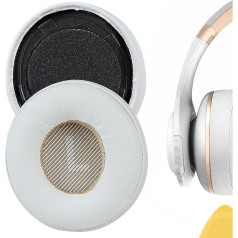 Geekria QuickFit Protein Leather rezerves austiņu spilventiņi JBL Everest Elite 300, V300NXT austiņu ausu spilventiņiem, austiņu ausu spilventiņiem, ausu vāciņu remonta rezerves daļām (balts)