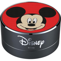 ERT GROUP Disney Mickey Mouse Bluetooth skaļrunis, 3 W pārnēsājams skaļrunis, iebūvēts mikrofons un FM radio, Micro SD kartes slots, uzlādējams akumulators, piemērots tālruņiem un planšetdatoriem