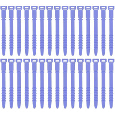 uxcell 30Pcs Silicone Zip Ties 4,5 collas atkārtoti izmantojamas stiepļu saites Elastīgas kabeļu vadu organizatoru siksnas vadiem USB vadu uzlādes vadības pārtikas uzglabāšanai, zilā krāsā