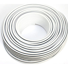 Lautsprecher Kabel 2x4,0 mm² CCA – Audio cable – white – 25 m – Cable