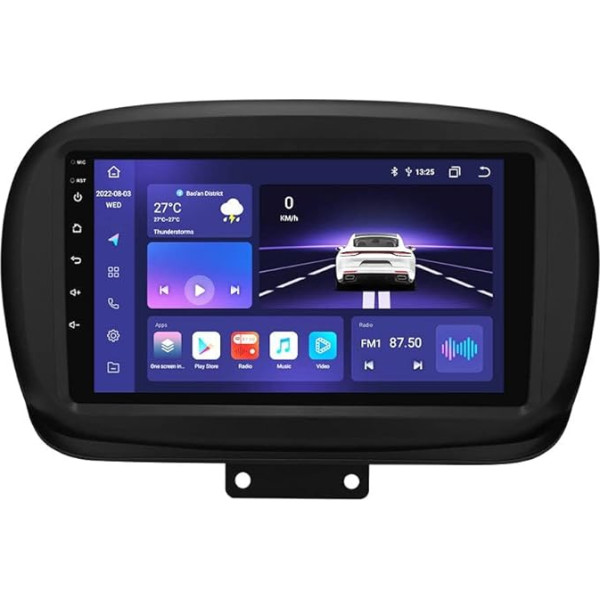 hizpo 9 collu skārienjūtīgā ekrāna autoradio saderīgs ar Fiat 500X 2014-2020 ar Carplay/Android Car Bluetooth Navi 8-core UPC 4+32GB Dab Auto radio adapteris WiFi 4G Mirror Link