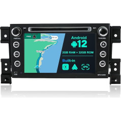 BXLIYER Android 12 IPS Auto Radio piemērots Suzuki Grand Vitara (2005-2018) - Iebūvēts CarPlay Android Car - Bezmaksas atpakaļgaitas kamera - 2G + 32G - 7 collu 2 DIN DSP DAB Stūres vadības stūres WiFi Fast