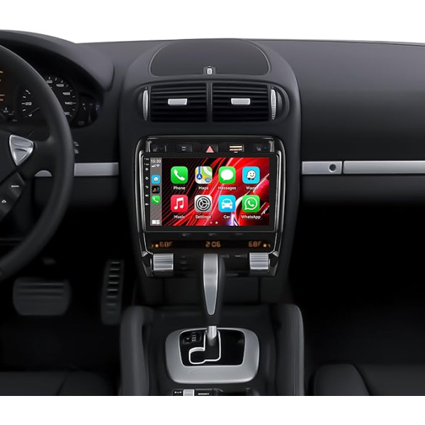 [2+64G] CAMECHO Android 13 Autoradio für Porsche Cayenne 9PA 2002-2010 mit Carplay/Android Auto/Mirrorlink,9 Zoll Kapazitive Touchscreen Unterstützt WiFi/GPS/FM/Bluetooth+AHD-Kamera