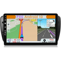 YUNTX PX6 Android 10 auto radio ar navigāciju Seat Ibiza 6J (2009-2014): Divvietīgs 2 DIN/9 collu ekrāns/ stūres rata vadība/USB/Mirrorlink/HDMI auto aksesuāri: 4GB + 64GB DAB/Bluetooth 5.0/WiFi/Double 2 DIN/9 collu ekrāns/ stūres rata vadība/USB