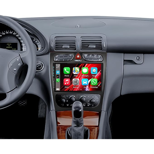 [2+64G] auometo Android 13 auto radio Mercedes-Benz C-Class / CLK (4 durvis) 2002-2004 ar Wireless CarPlay Android Car Mirrorlink, 9 collu ekrāns ar WiFi Navi Bluetooth RDS WiFi