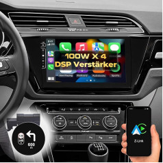 DYNAVIN Android auto radio ar satelītnavigācijas sistēmu, saderīgs ar VW Touran no 2015. gada; 10,1 collu oriģināliekārtas radio ar Wireless Carplay un Android Car, Head-up displejs, ietver DAB+: D9-40 Premium Flex