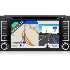 JOYX Android 10 Double DIN auto radio piemērots Toyota auto GPS navigācijai | Bez atpakaļgaitas kameras | 2G + 32G | 6,95 collas | Atbalsta stūres vadības ierīci 4G WiFi DAB+ Bluetooth 5.0 Carplay MirrorLink