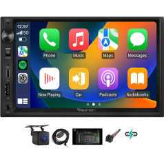 Eonon 7 collu QLED Linux Double Din Auto Stereo Bezvadu CarPlay Android Auto Bluetooth USB DSP atbalsts C tipa USB ātrā uzlāde MirrorLink Video In/Out AUX In ar aizmugures kameru Head Unit X3