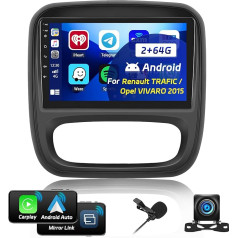 2G 32G auto radio Android 11 Wireless Carplay Android auto ar navigācijas sistēmu Opel Vauxhall Vivaro 2014-2019 9 collu auto radio ar Bluetooth Hands-Free WiFi USB HiFi RDS FM atpakaļgaitas kamera